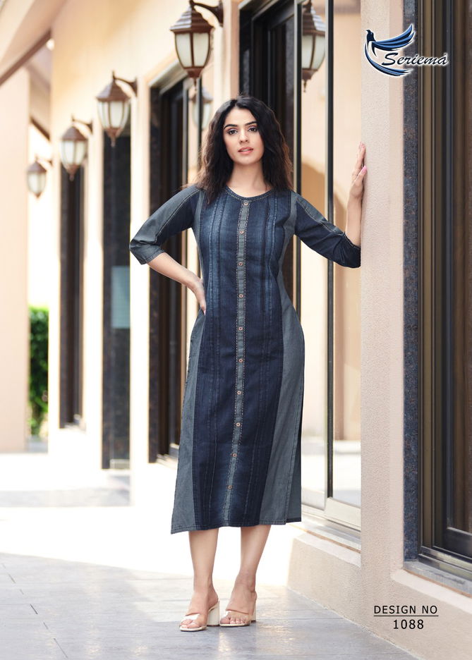 Seriema Kumb Capture 3 Stylish Fancy Wear Denim Wholesale Kurtis
